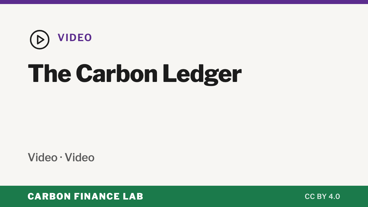 The Carbon Ledger — Video