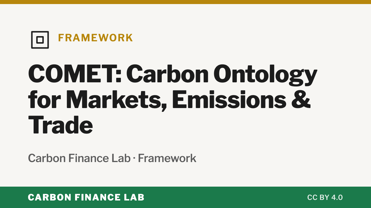 COMET: Carbon Ontology for Markets, Emissions & Trade — Framework