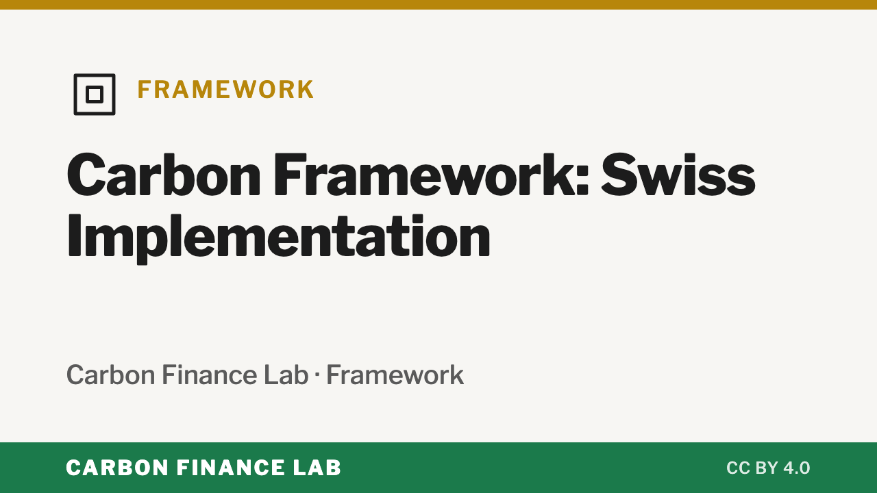 Carbon Framework: Swiss Implementation — Framework